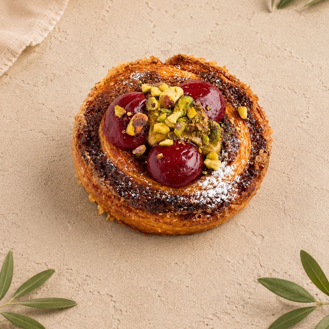Roulé De Frambuesa Fresca Con Pistacho