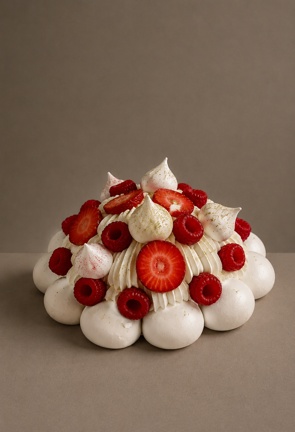 Pavlova Fresa y Frambuesa