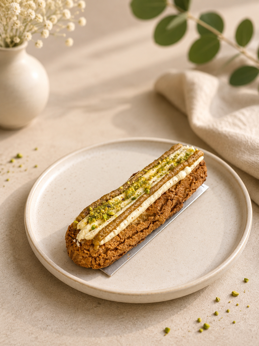 Éclair de Pistacho